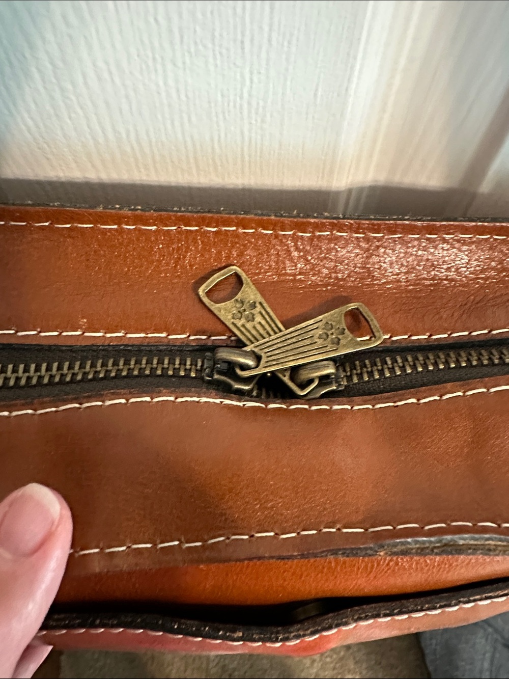 Patricia Nash Cognac Brown Leather Crossbody Bag - Picture 8 of 12